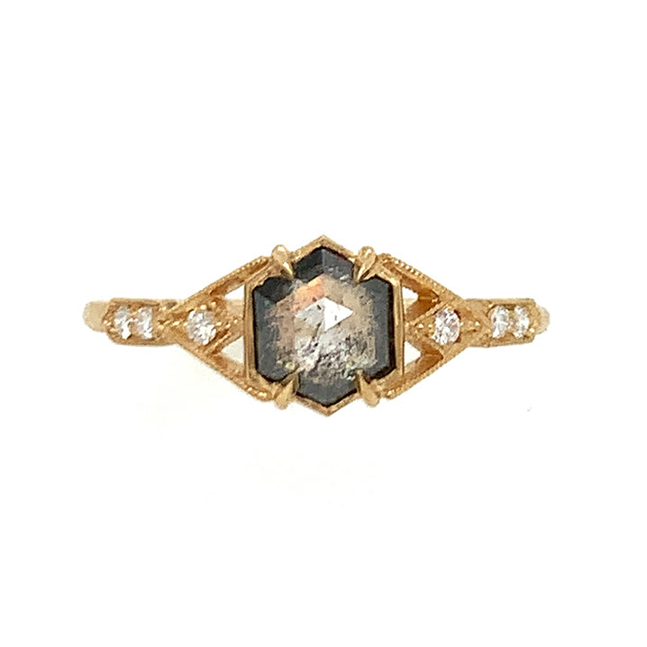 Casia Vestra Salt + Pepper Diamond Ring