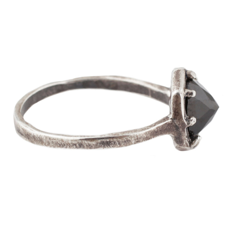 Ox SS Octagonal Ring - Black Spinel