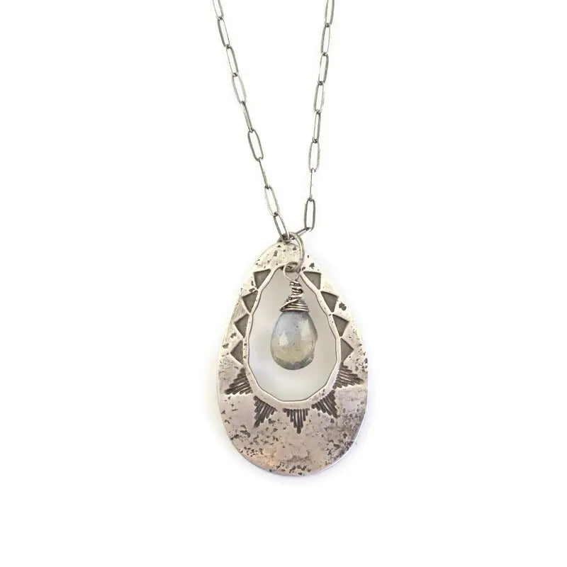 Pakal Teardrop Labradorite Necklace