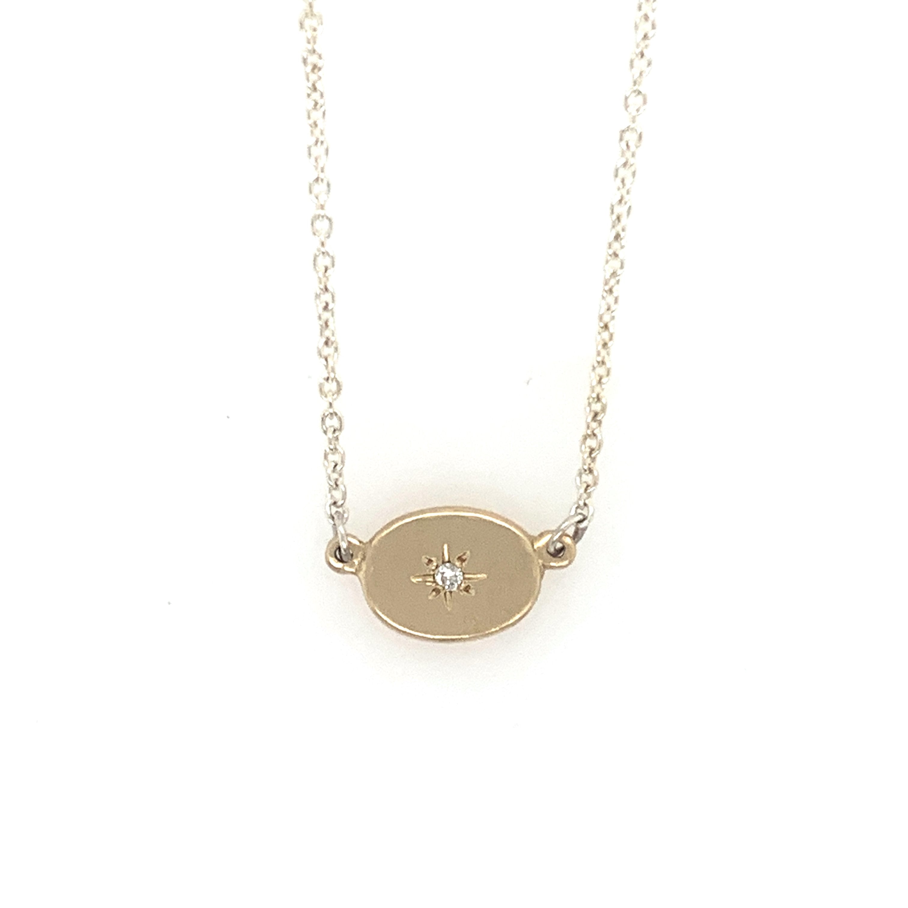 Starry Sky East-West Necklace - 14k Pendant