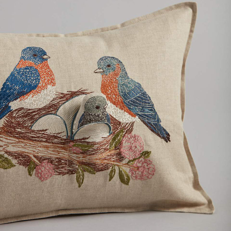 Bluebird Nest Pocket Pillow
