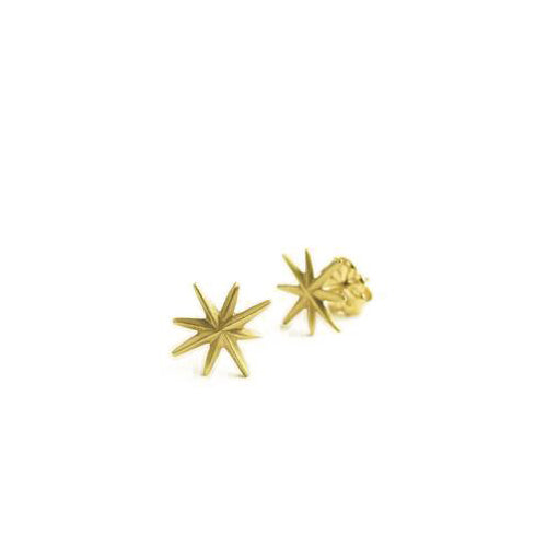 14K 'Twinkle' Star Studs - KESTREL