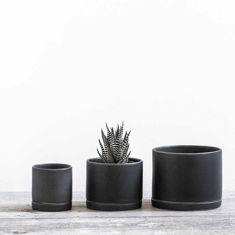 charcoal plant pot Charcoal Round Planter