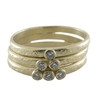 Weathered Double Diamond Stack Ring - KESTREL