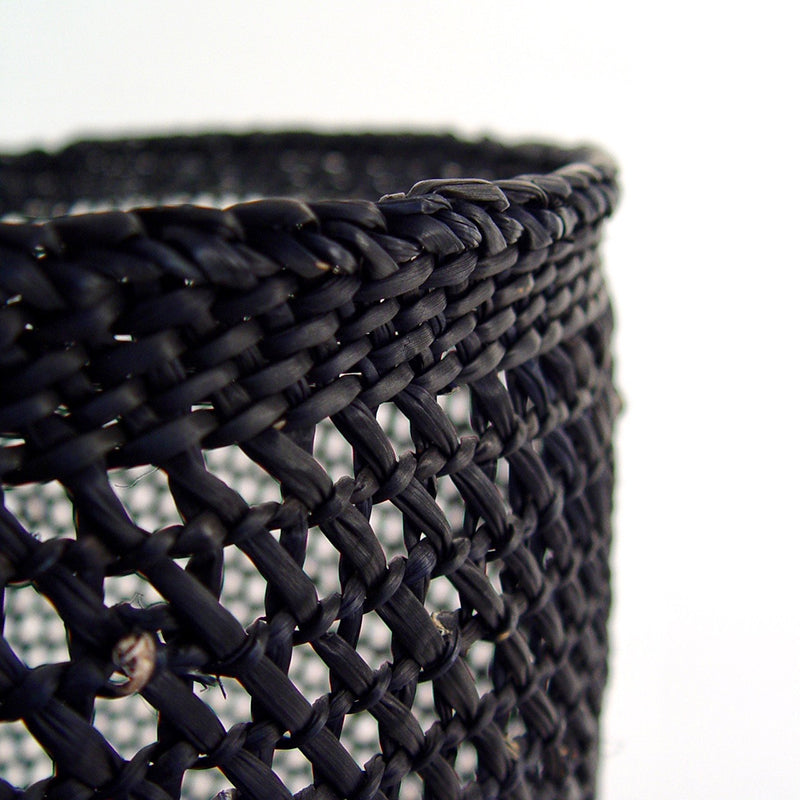 Iringa Basket - Open Weave Black