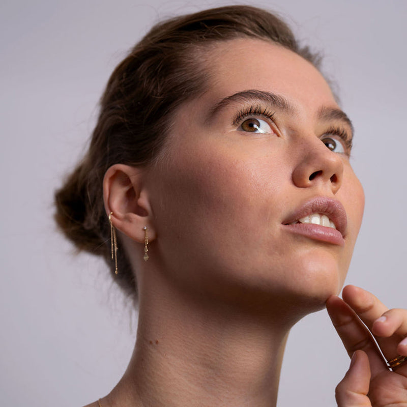 18k Golden Kaleidoscope Dangle Earrings