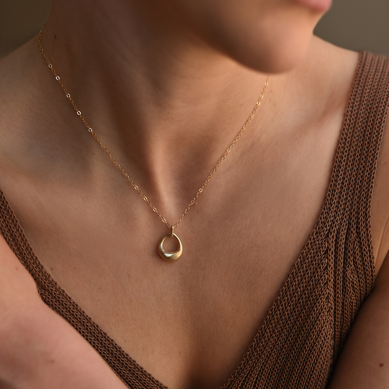 Brass Charm Circle Necklace