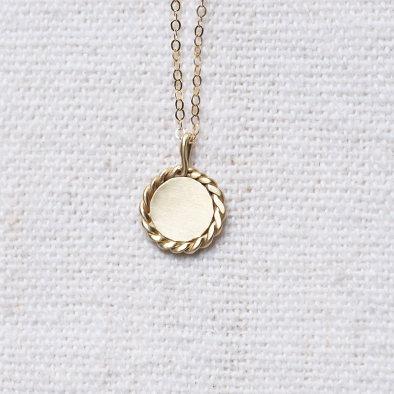 Brass Charm Wreath Necklace