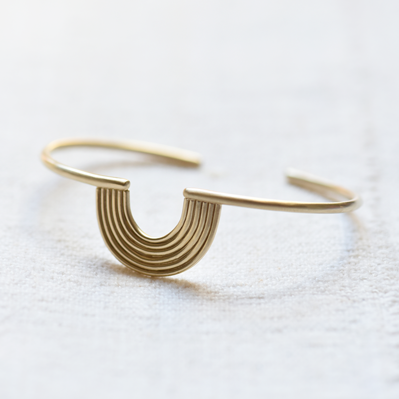 Rainbow Deco Cuff (Brass)