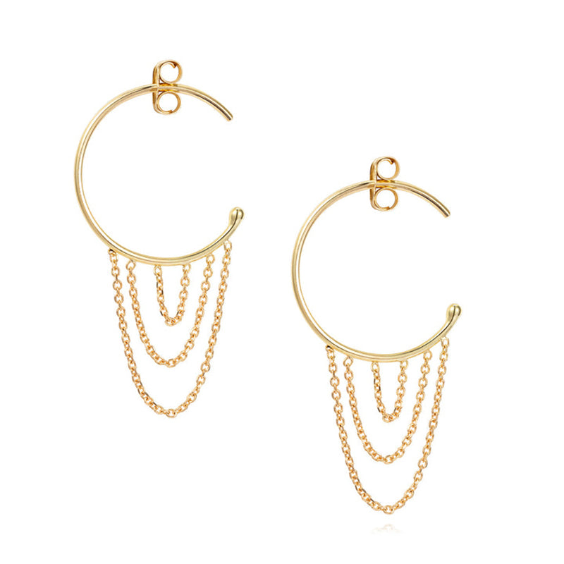 18k Nouveau Now Drape Hook Earrings
