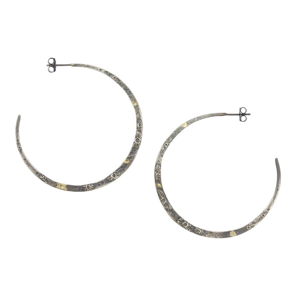 Large Mahina Crescent Hoops SS