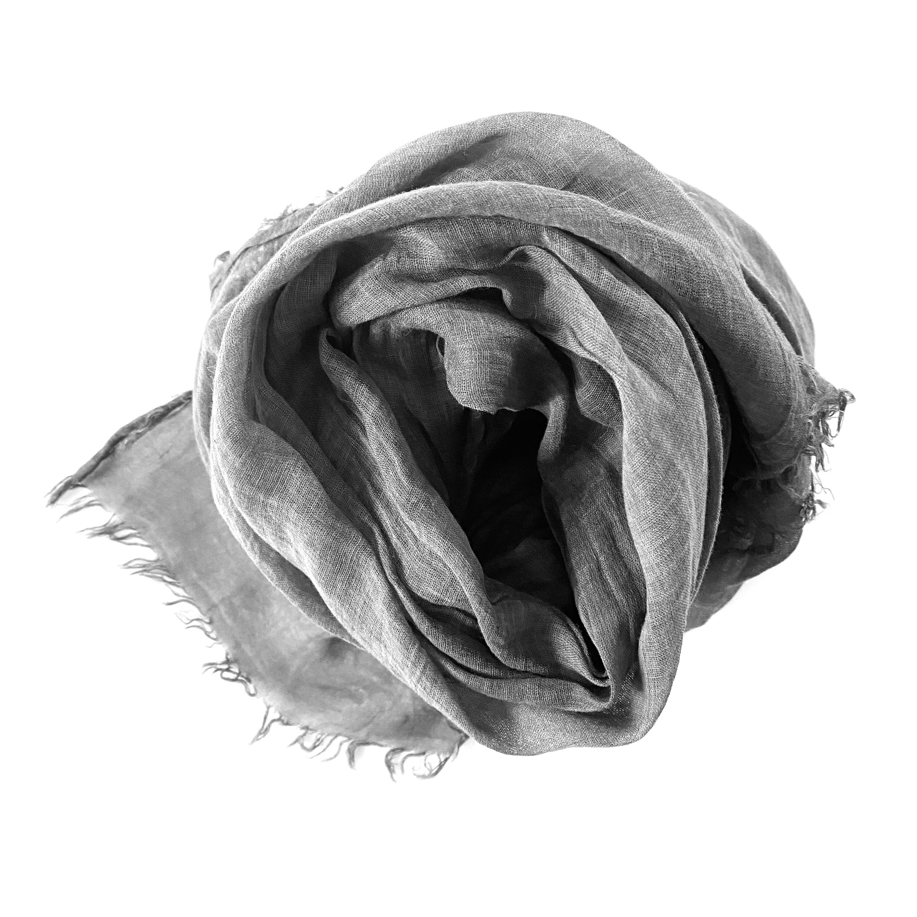 100% Cotton Scarf Dark Grey