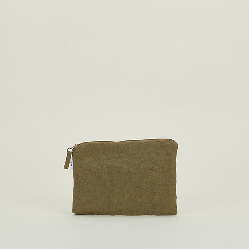 Simple Linen Pouch - Olive