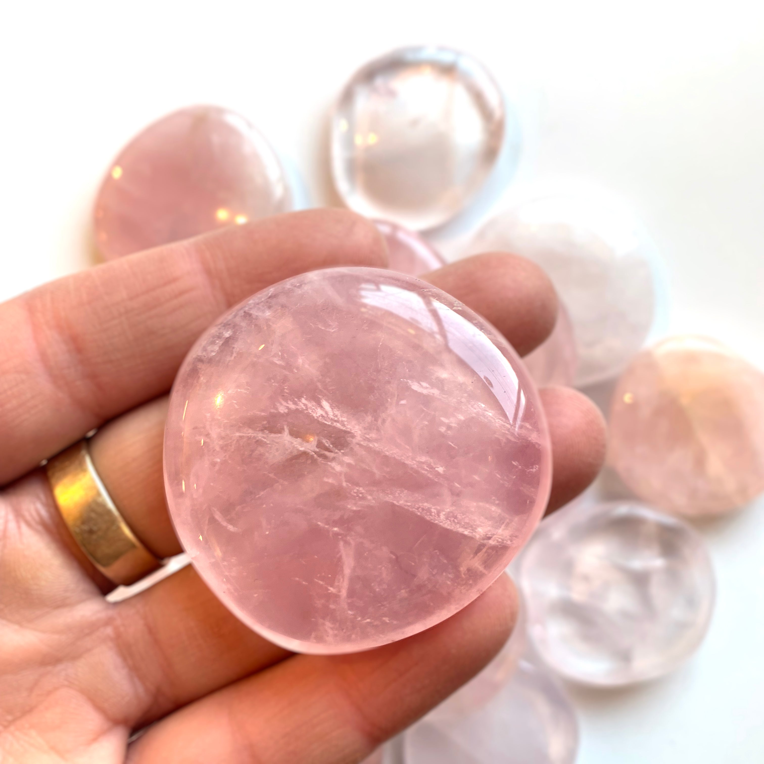 Rose Quartz Worry Stone