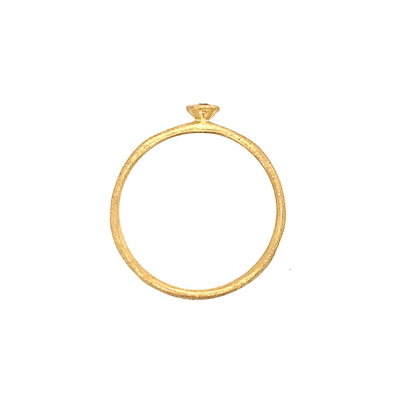 18K Tapered Teacup Diamond Ring