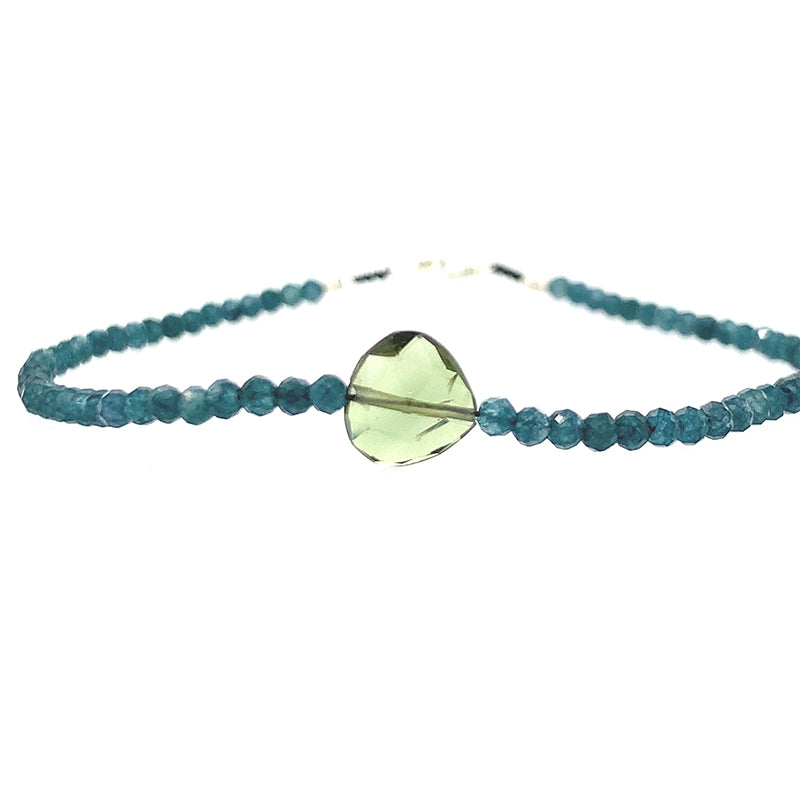 London Blue Quartz + Tourmaline Bracelet