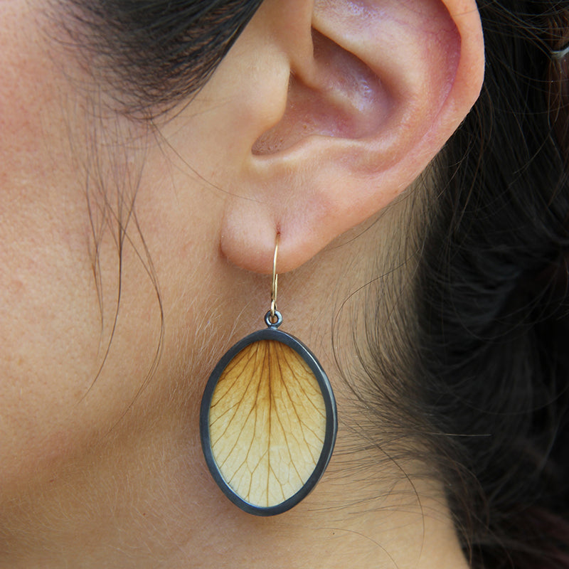 Rose Petal Encasement Earrings
