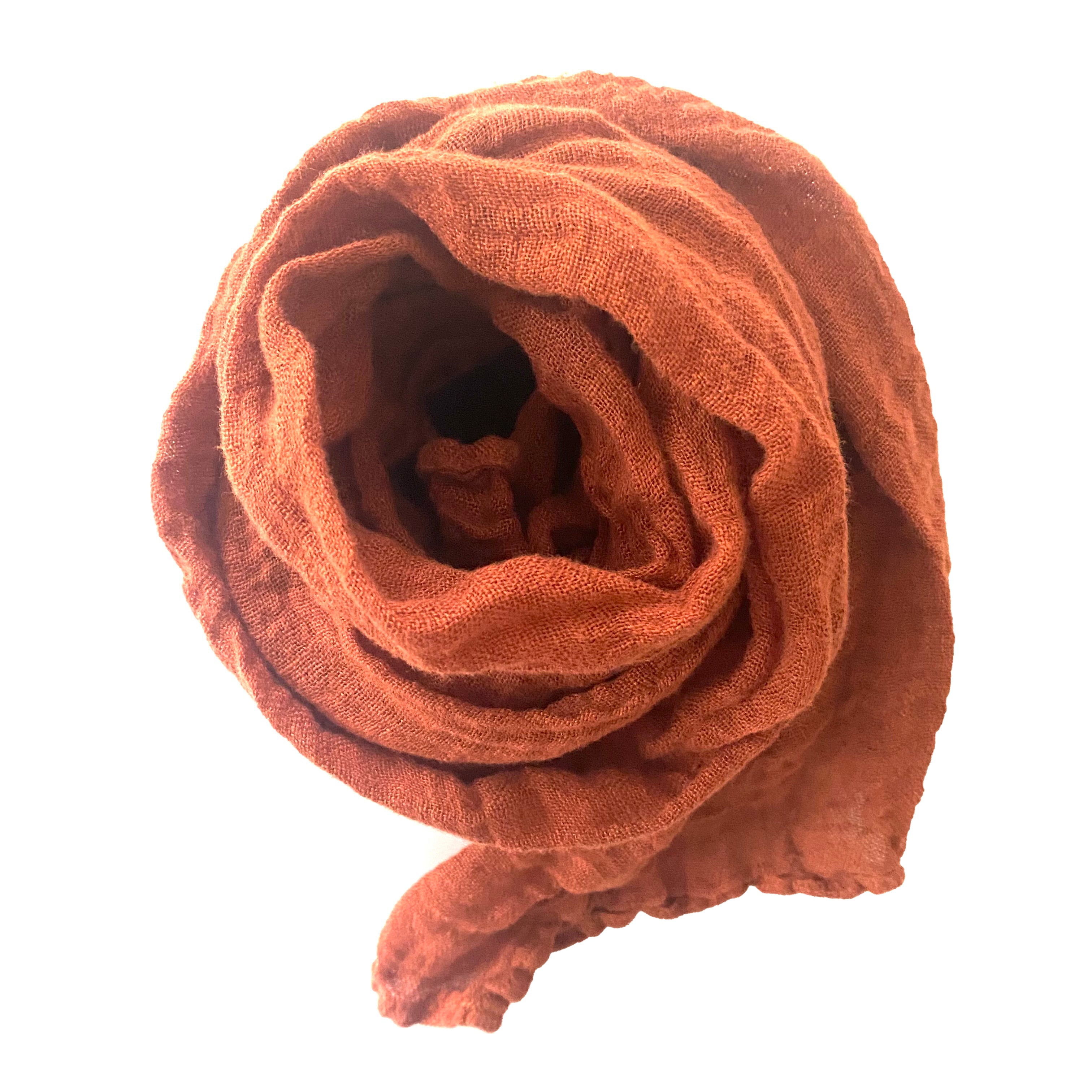 Linen Scarf - Brick