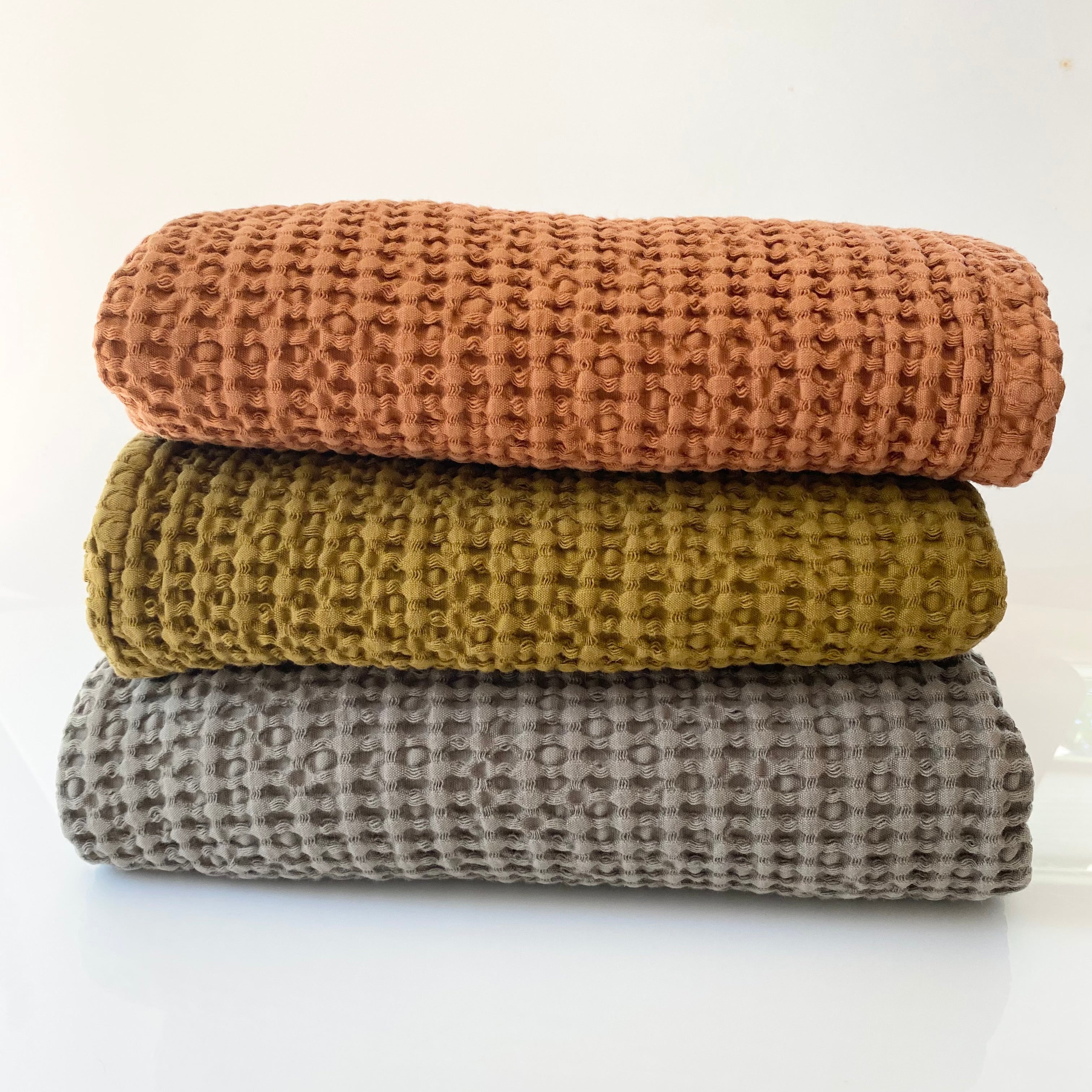 Waffle Cotton Bath Towel