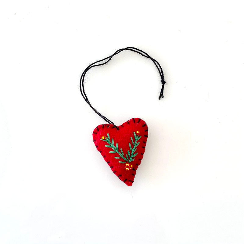 Embroidered Ornament - Heart