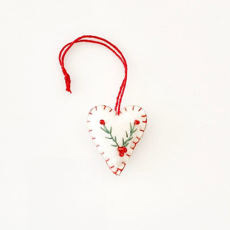 Embroidered Ornament - Heart