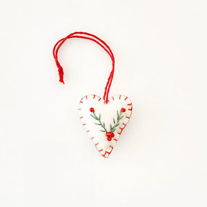 Embroidered Ornament - Heart