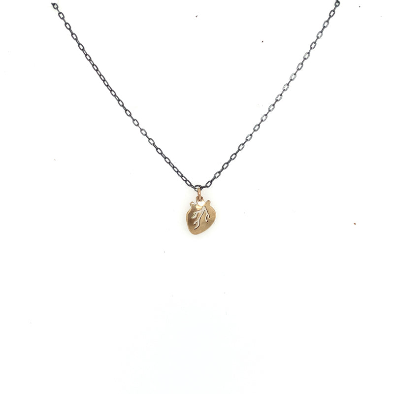 Tiny Anatomical Heart Necklace
