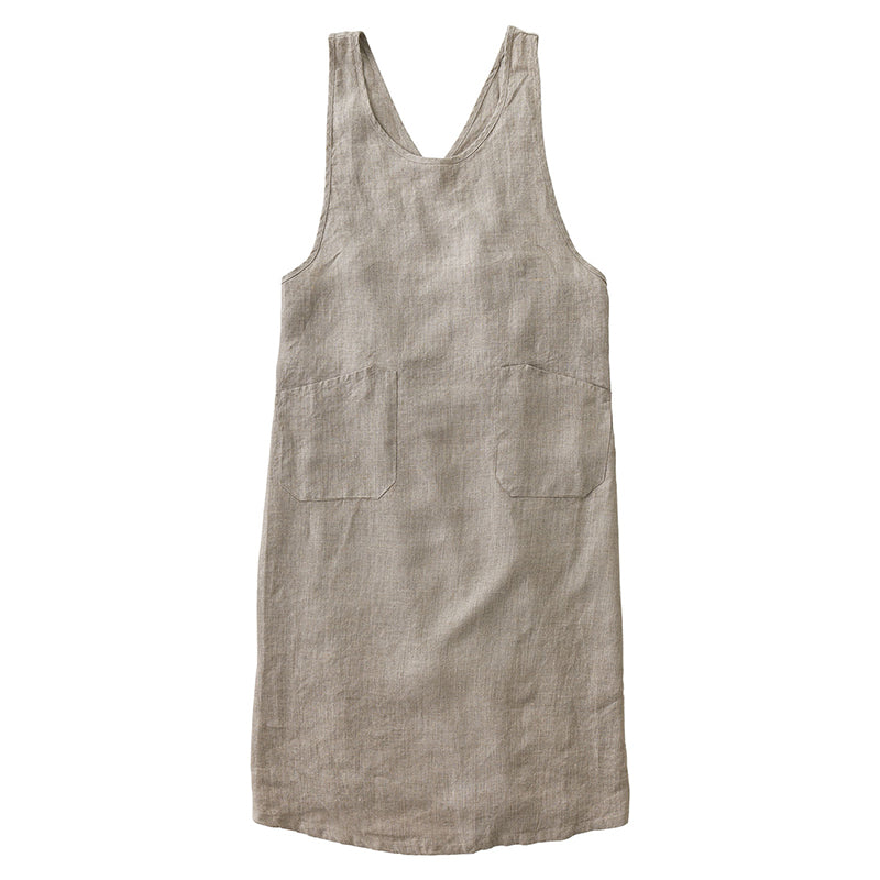 Linen Over Dress Apron (Natural) Linen Over Dress Apron (Natural)