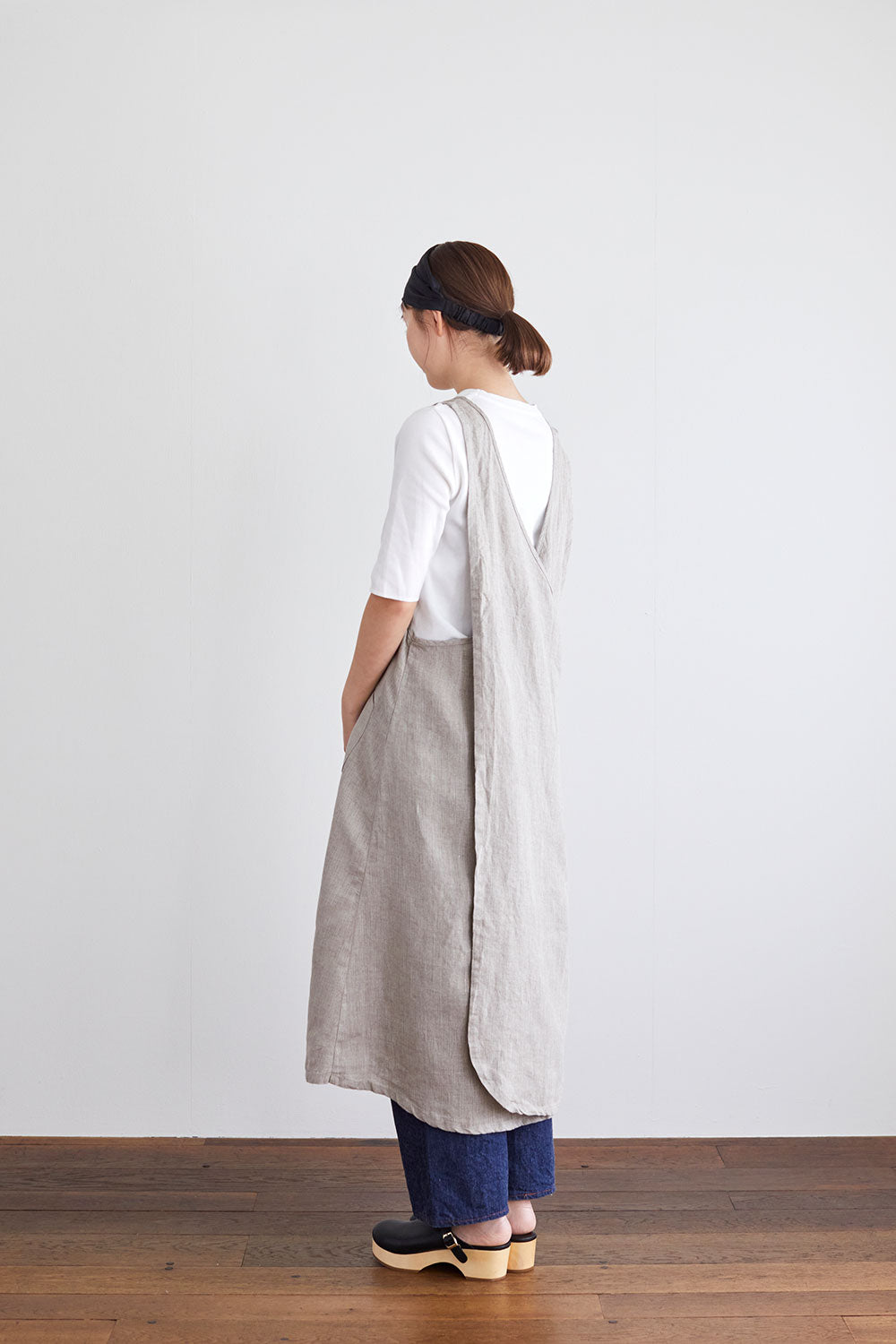 Linen Over Dress Apron (Natural)