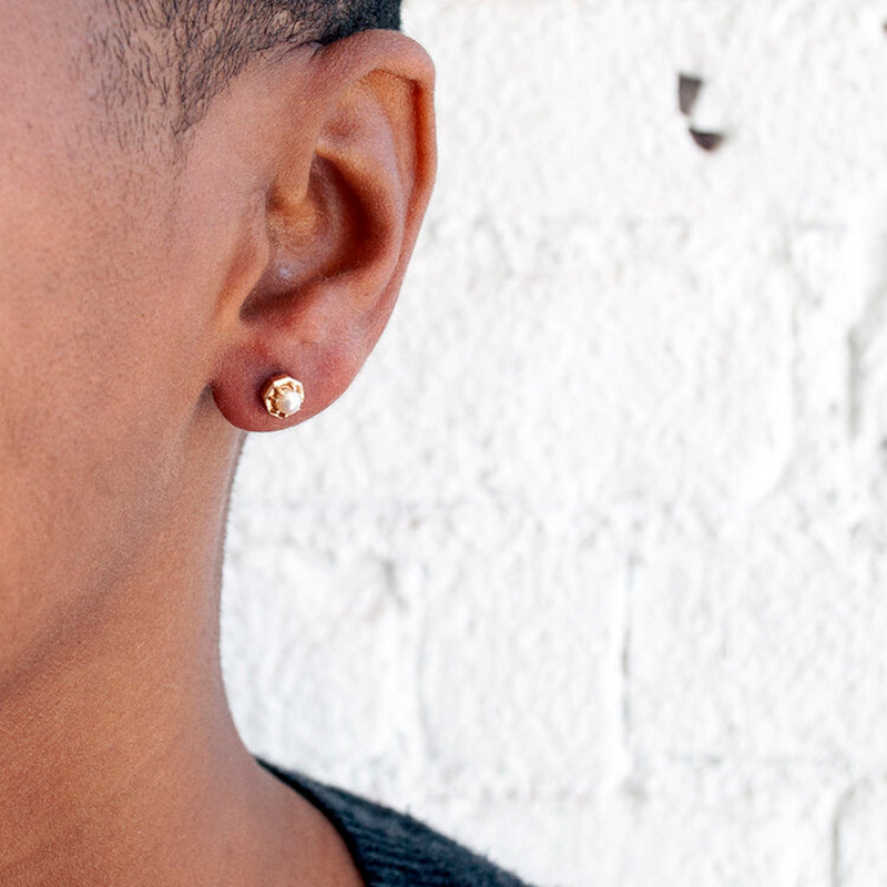 14K Octagon Studs - Pearl 40% OFF - 15 day exchange for credit exception EKB