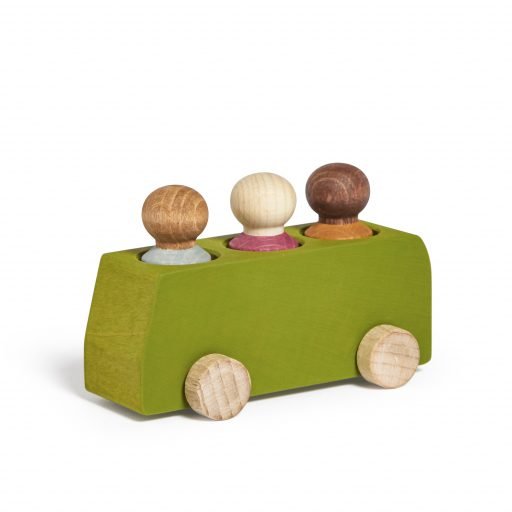 Wooden Bus - Lime