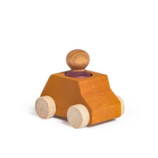 Wooden Car - Yellow