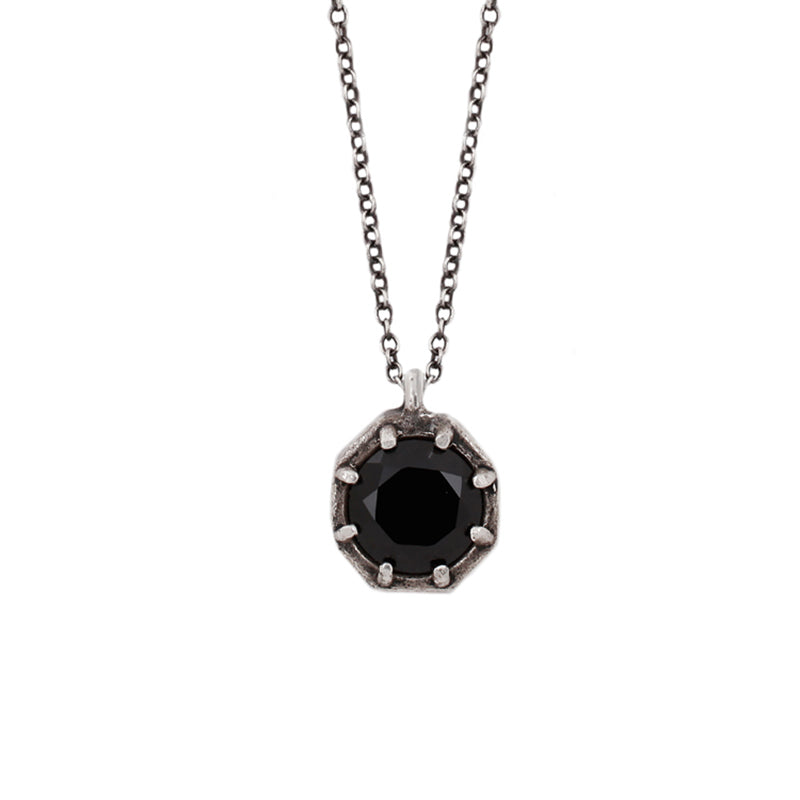 Large Octagon Pendant Necklace SS