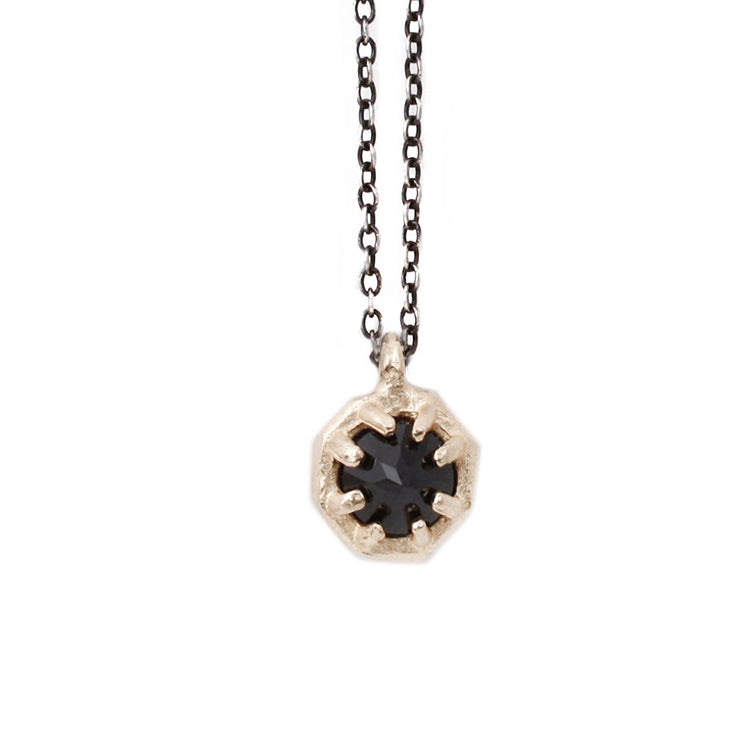 Tiny Octagon Necklace 14k/SS