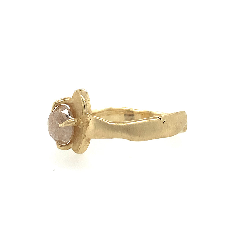 Peach Diamond Satellite Ring