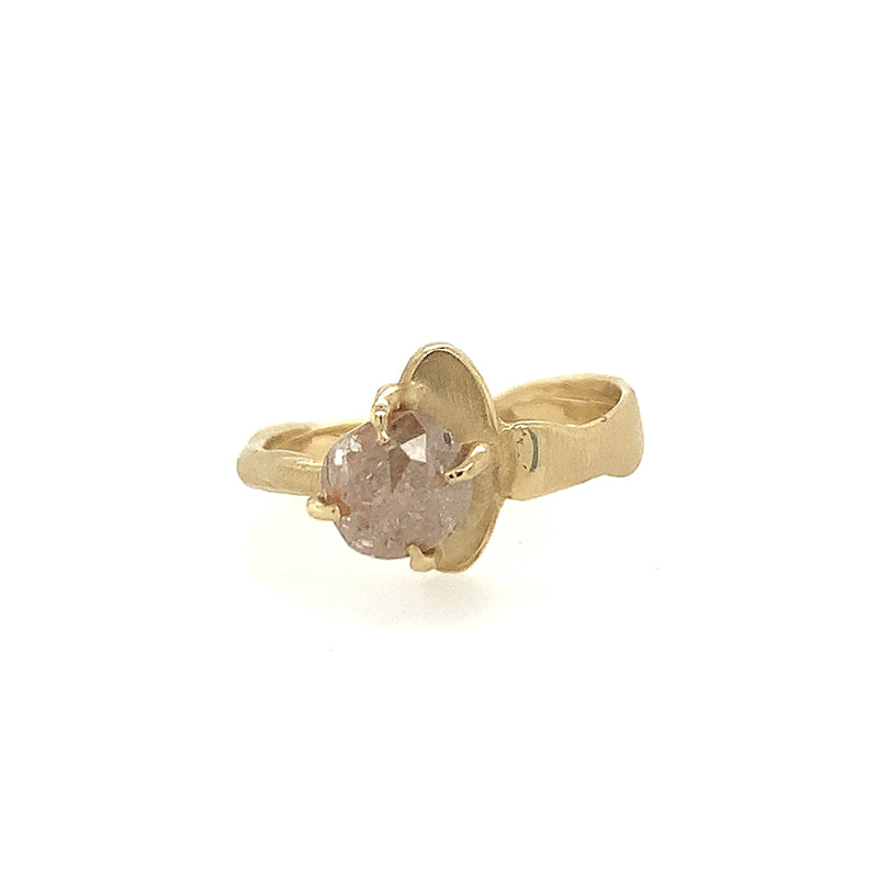Peach Diamond Satellite Ring