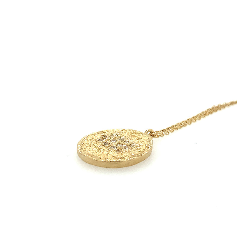 14K Ash Gleam White Diamond Necklace