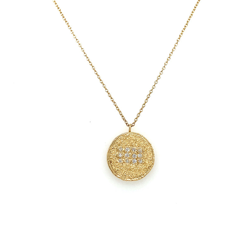 14K Ash Gleam White Diamond Necklace