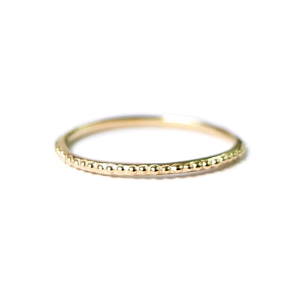 14K Small Dots Band