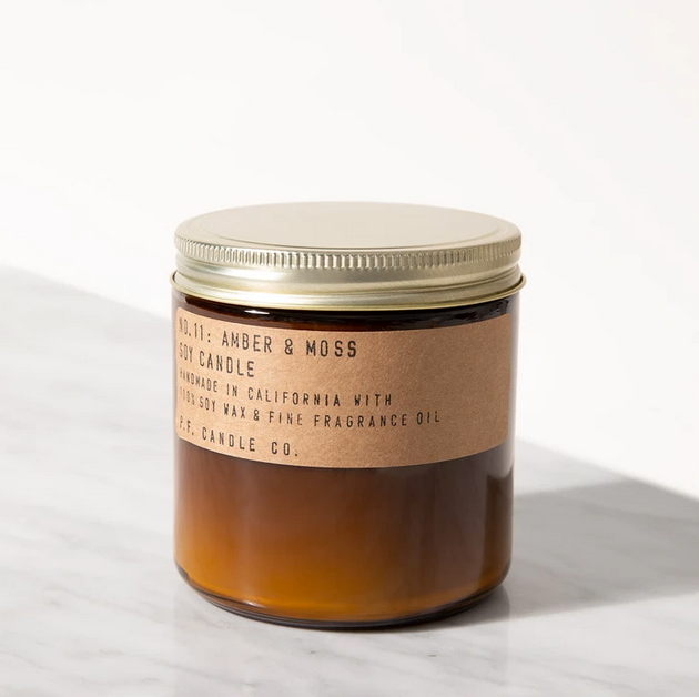Amber + Moss Large 12.5oz Soy Candle - KESTREL