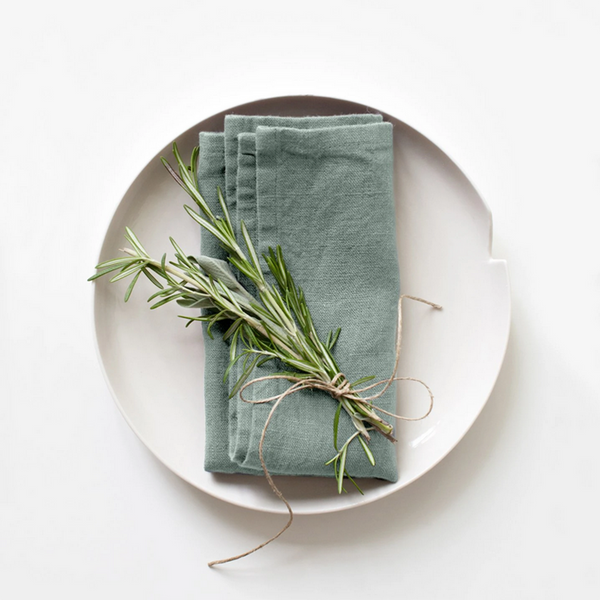 Linen Cloth Napkins, Set of 2, Dark Green– Gather Goods Co.