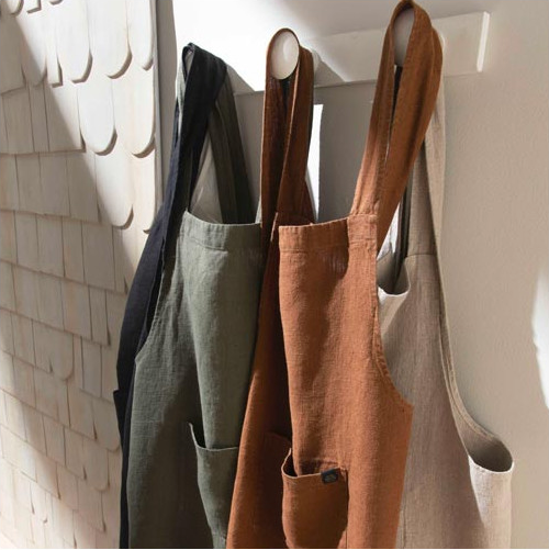 Haomy Pinafore Apron Khaki Check