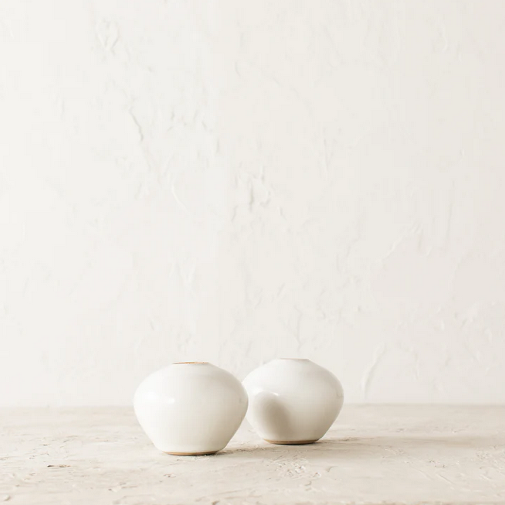 Bud Vase 4" - White Stoneware