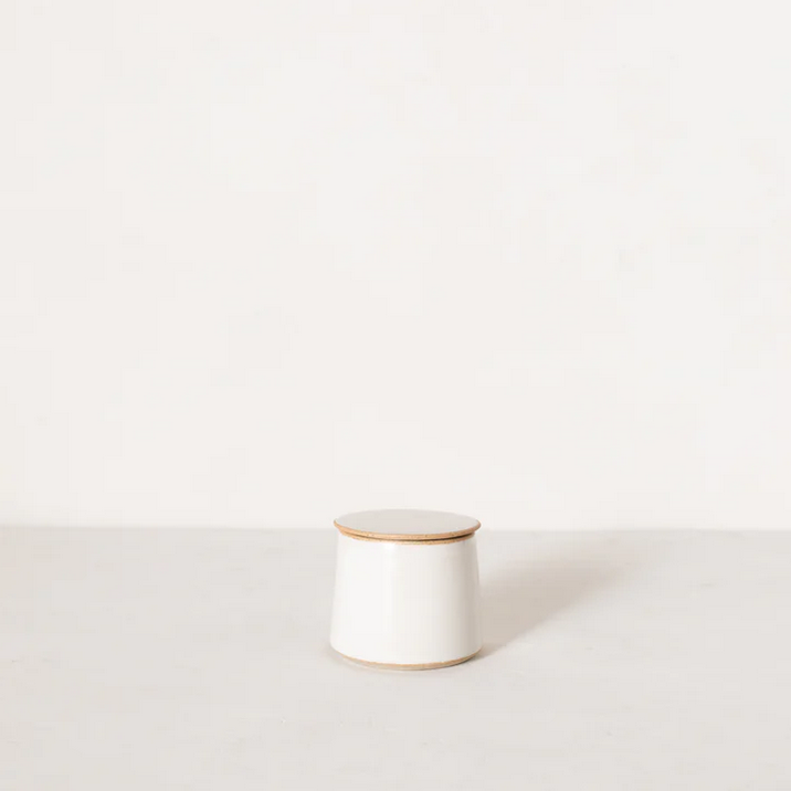 Minimal Ceramic Butter Keeper - White Stoneware