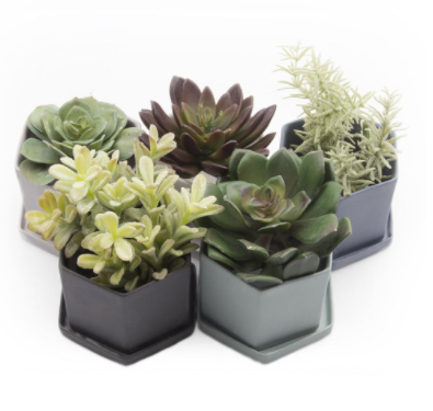 Hex Planter (Blue Grey) - KESTREL