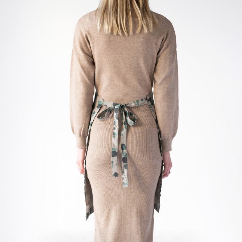 Linen Tales Daily Apron (Eucalyptus Print) - KESTREL