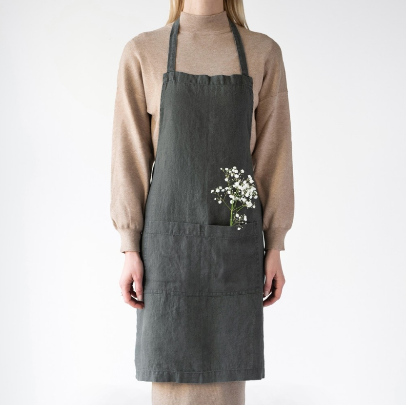 Linen Tales Daily Apron (Forest Green) - KESTREL