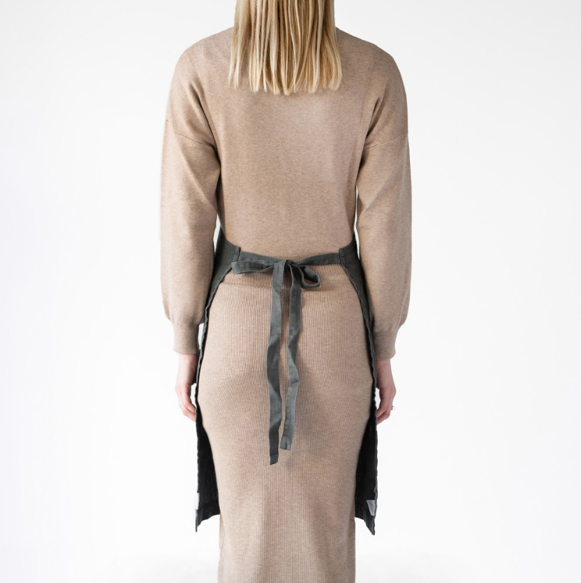 Linen Tales Daily Apron (Forest Green) - KESTREL