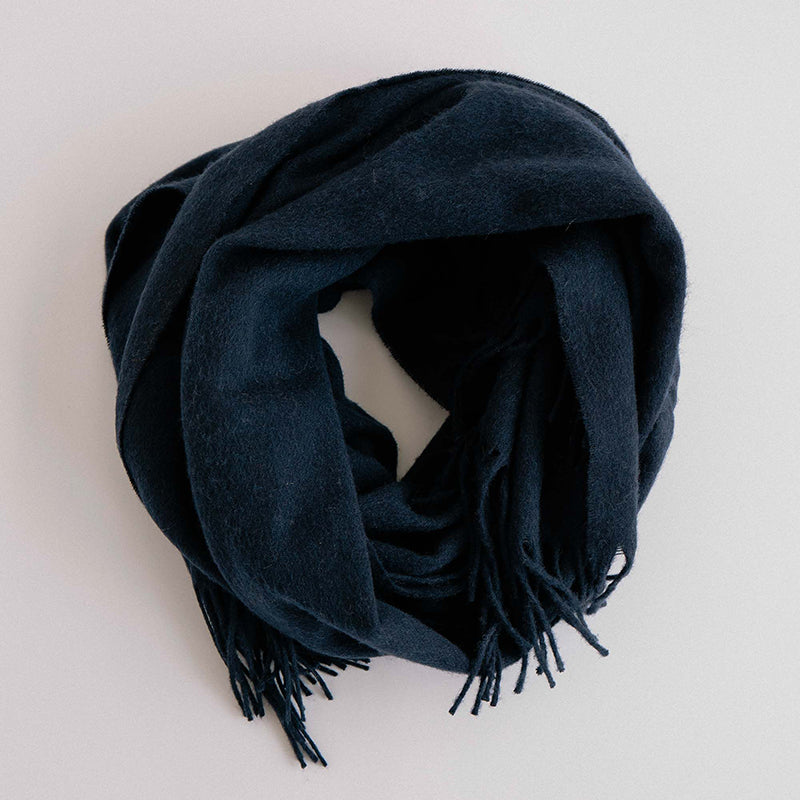 Merino Wool Wrap - Midnight Blue