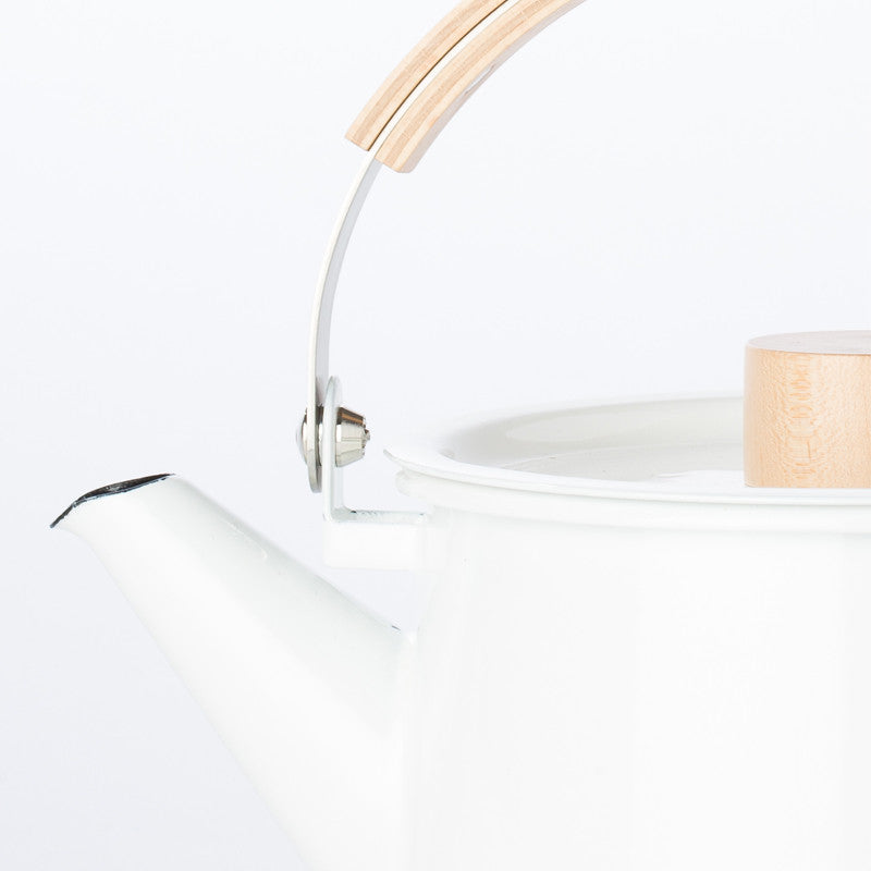 Enamel + Wood Tea Kettle - KESTREL
